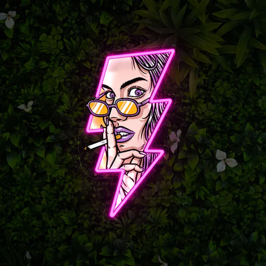 Women Face GTA Style UV Neon Sign